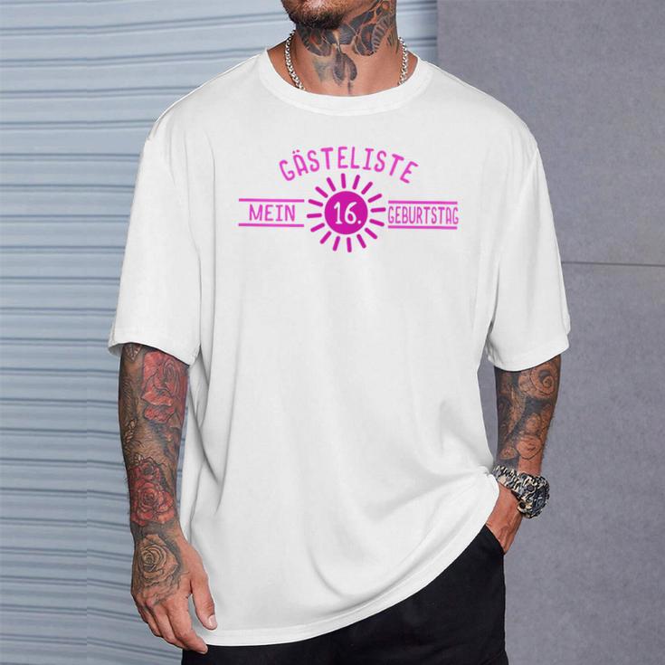 16th Birthday Guest Book Girls 16 Years Shirt T-Shirt T-Shirt Gifts for Him 16th Birthday Guest Book Girls 16 Years Shirt T-Shirt T-Shirt Gifts for Him