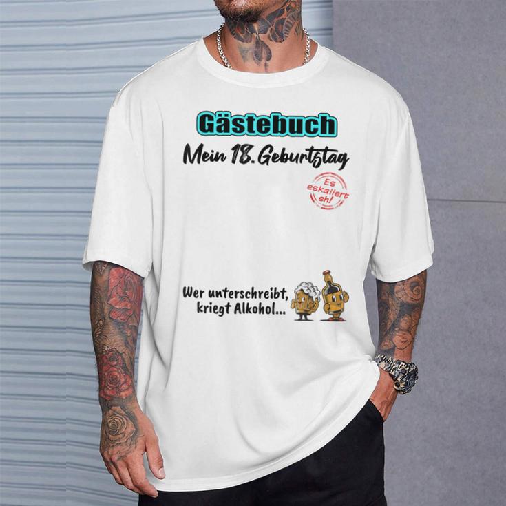 18th Birthday Guest Book 18 Years Girl Boy T-Shirt Gifts for Him