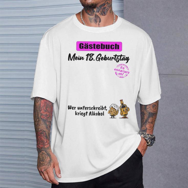 18th Birthday Guest Book 18 Years Girl Woman T-Shirt Gifts for Him 18th Birthday Guest Book 18 Years Girl Woman T-Shirt Gifts for Him