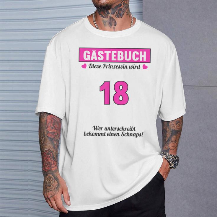 18th Birthday Guest Book Party 18 Years T-Shirt Gifts for Him