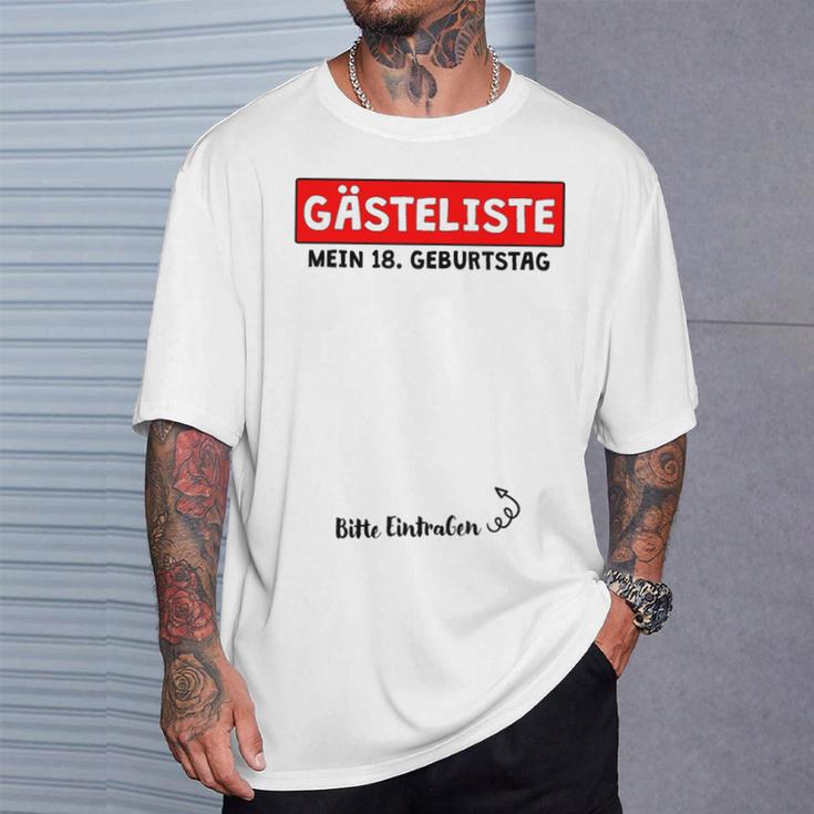 18th Birthday Party Guest Book 18 Years Man Woman T-Shirt Gifts for Him
