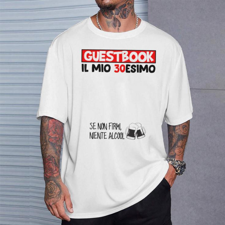 30 Birthday Guest Book 30 Years T-Shirt Gifts for Him