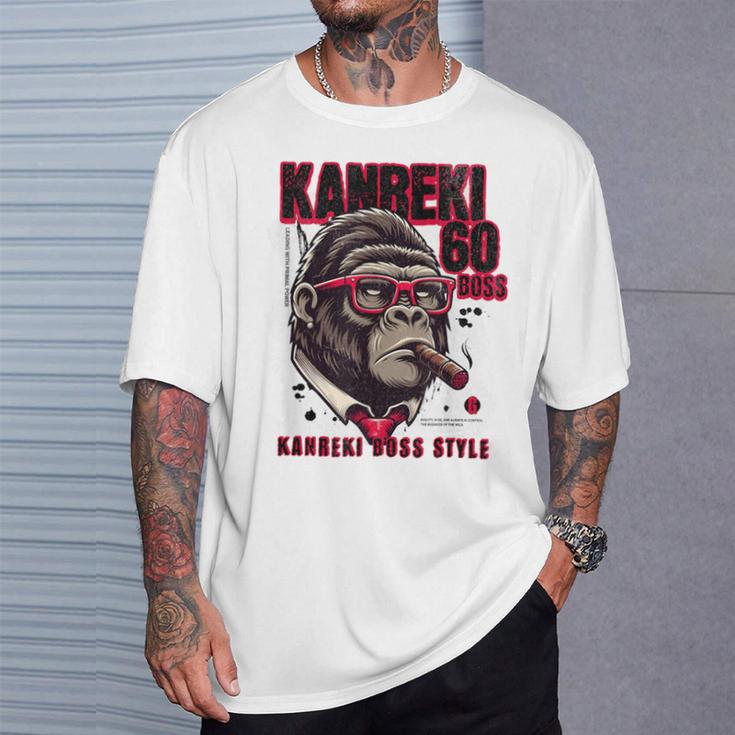 60歳 還暦祝い 長寿祝い 面白い還暦 還暦boss！人生これからが本番だ！ Tシャツ 彼への贈り物