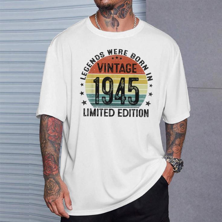 79歳ギフトtシャツ 1945年のベスト・オブ・レジェンド 1945年に誕生 Tシャツ 彼への贈り物