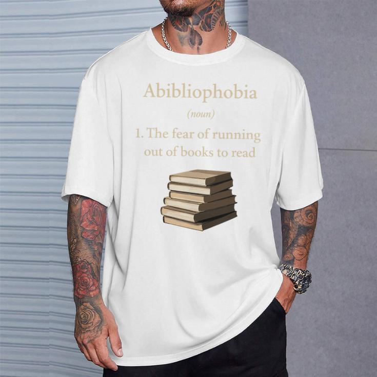 Abibliophobia Definition Book Lover Premium Tri-Blend T-Shirt Gifts for Him