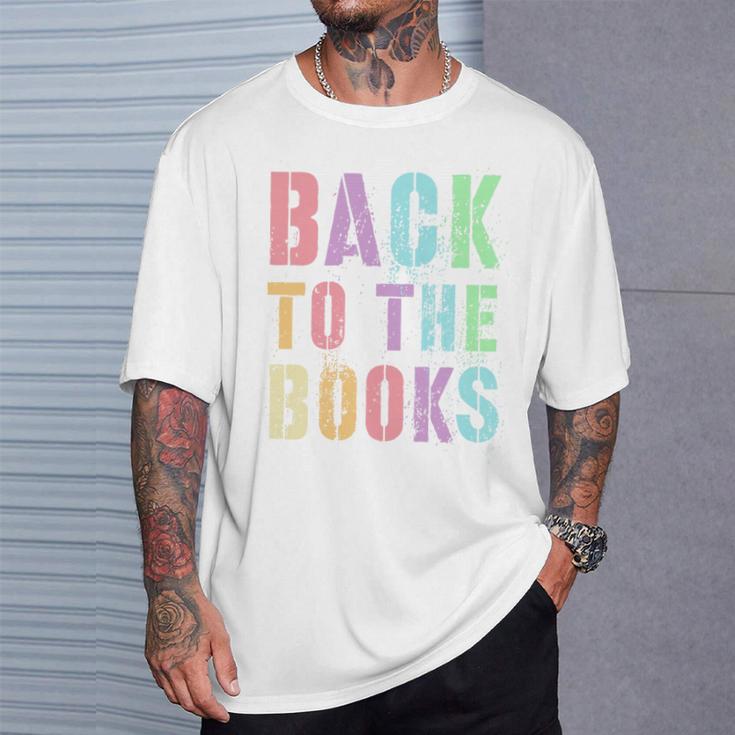 BACK TO THE BOOKS Happy First Day School Future Grads Premium Tri-Blend T-Shirt Gifts for Him