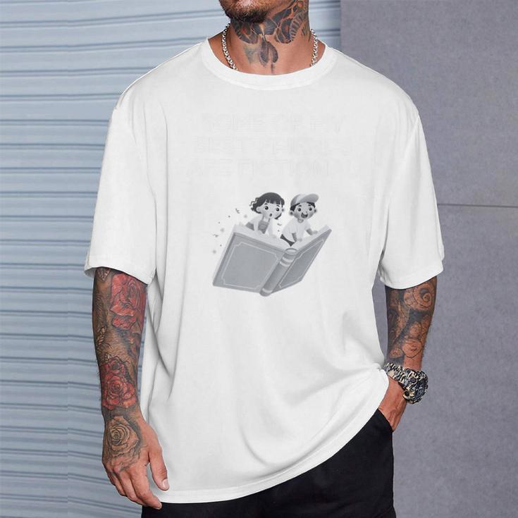Some Of My Best Friends Are Fictional Book Lover Nerd Premium Tri-Blend T-Shirt Gifts for Him