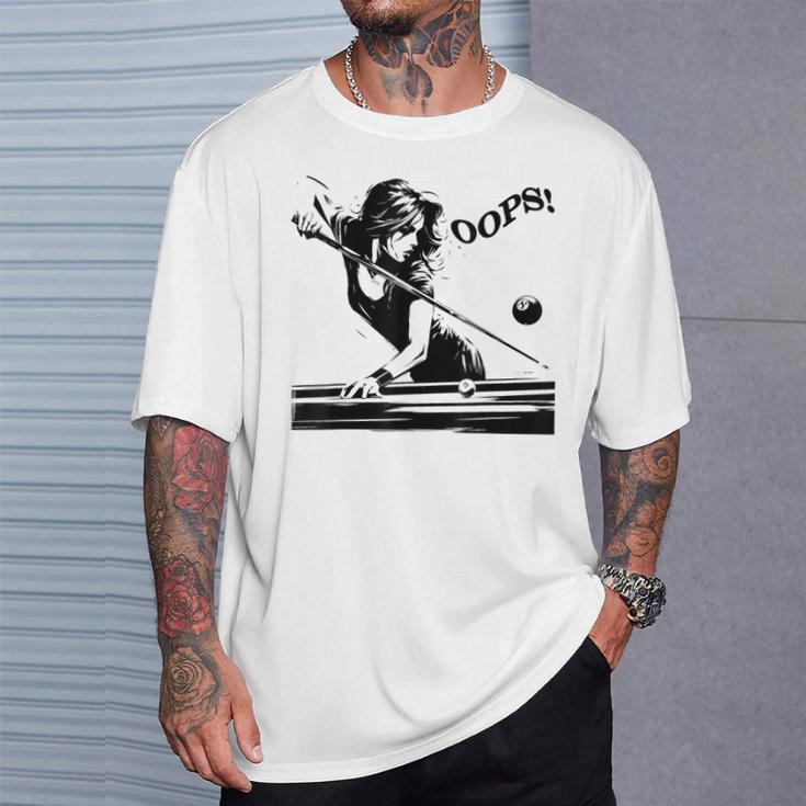 Billar La Bola 8 Fallos Divertidos De Chicas Camiseta unisex Regalos para él