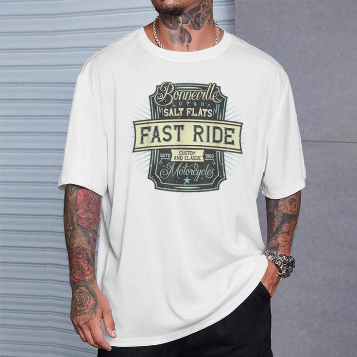 Bonnevillealt フラットオートバイウェア Tシャツ 彼への贈り物