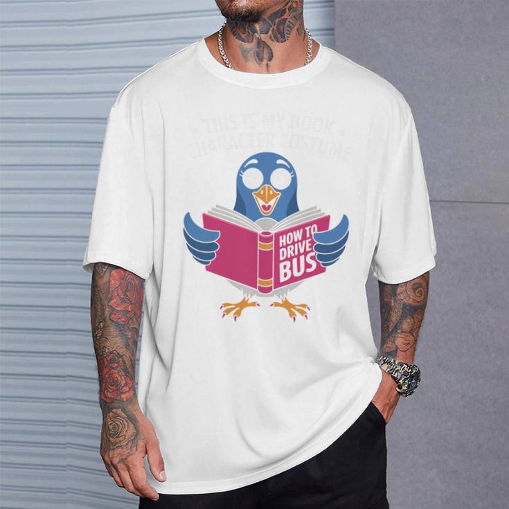 This Is My Book Character Costume Cute Pigeon Kids Reading T-Shirt Gifts for Him