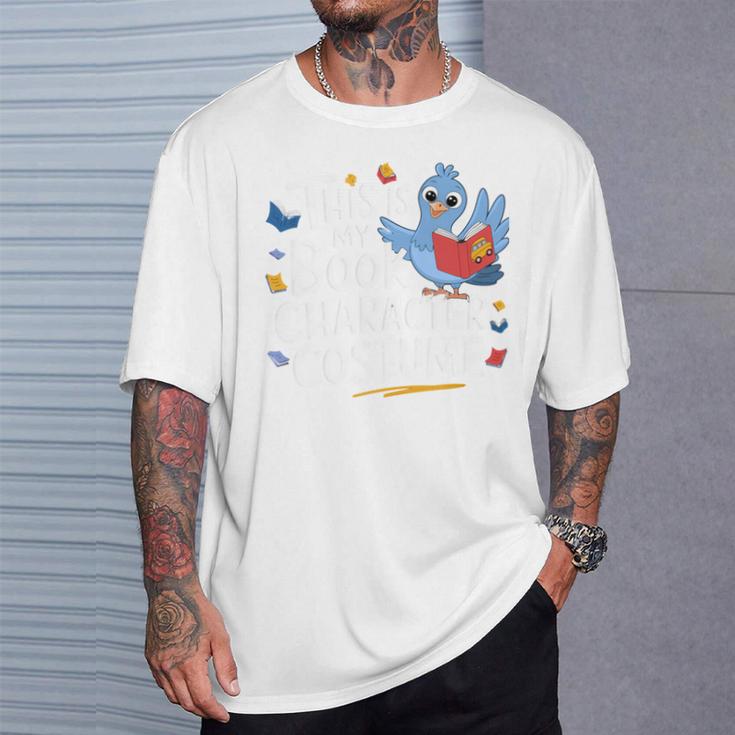 This Is My Book Character Costume Fun Pigeon Reading Lovers T-Shirt Gifts for Him
