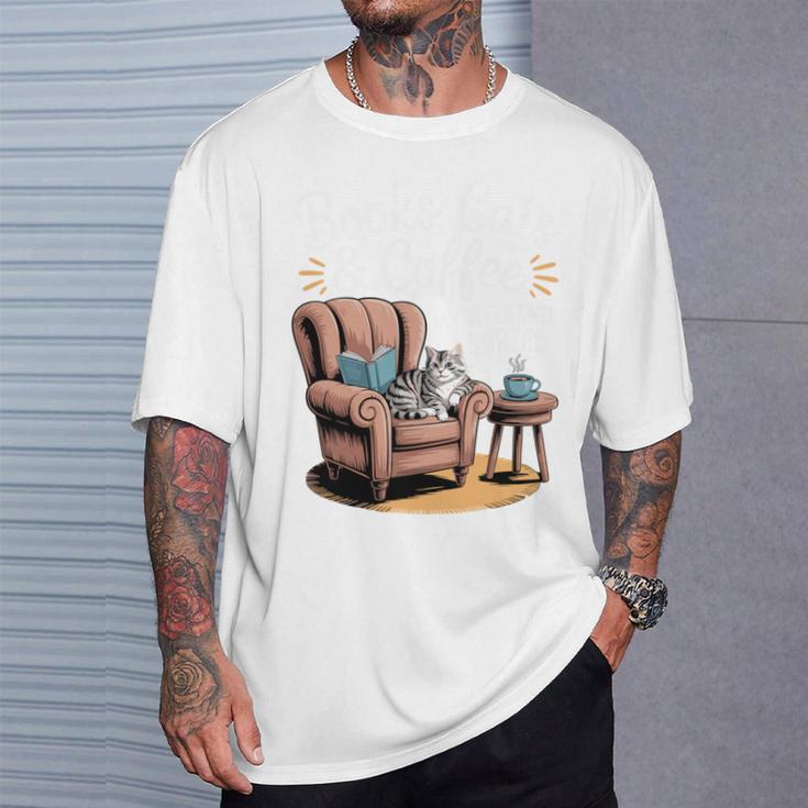 Book Lovers Cats T-Shirt Gifts for Him Book Lovers Cats T-Shirt Gifts for Him