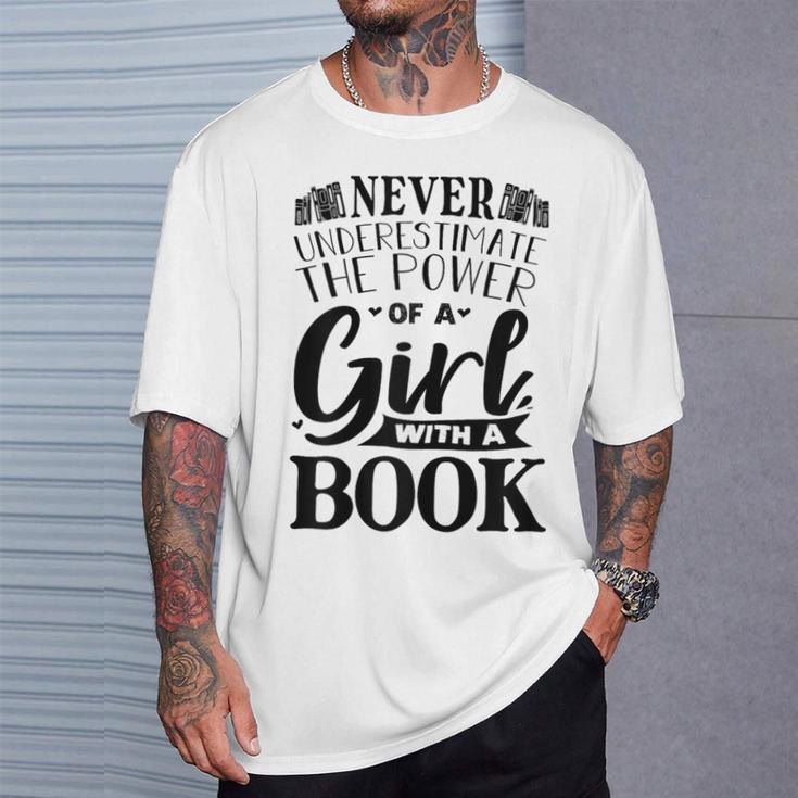 Book Reading Graphic Women Girls Book Lovers Librarian T-Shirt Gifts for Him