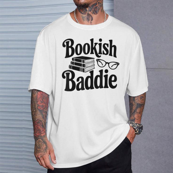Bookish Baddie Reading Vibes Literary Lover T-Shirt Gifts for Him
