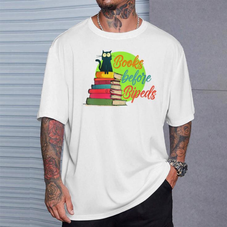 Books Before Bipeds T-Shirt Gifts for Him