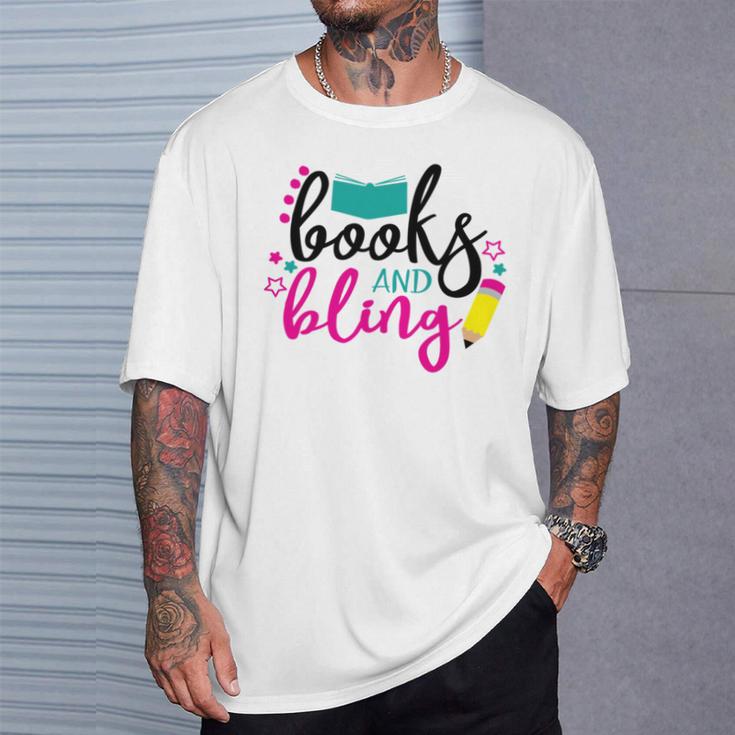 Books And Bling T-Shirt Gifts for Him