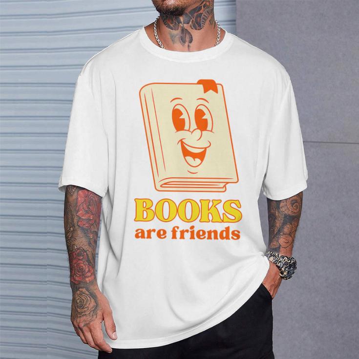 Books Are Friends Bookish Bookstore Library Premium Tri-Blend T-Shirt Gifts for Him