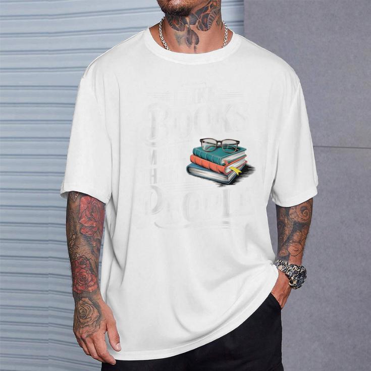 I Like Books More Than People Book Lovers Bookworms T-Shirt Gifts for Him