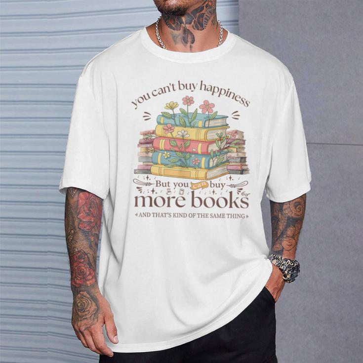 Books Reading Lovers Bookworm You Can Buy More Books T-Shirt Gifts for Him