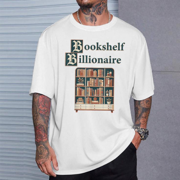 Bookshelf Wealth Billionaire Book Collector Collection T-Shirt Gifts for Him Bookshelf Wealth Billionaire Book Collector Collection T-Shirt Gifts for Him