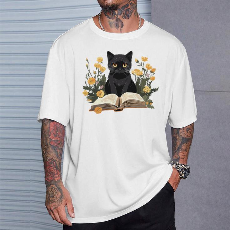 Cat Shirts For Women Book Lover Shirt Cute Cat And Book Premium Tri-Blend T-Shirt Gifts for Him Cat Shirts For Women Book Lover Shirt Cute Cat And Book Premium Tri-Blend T-Shirt Gifts for Him