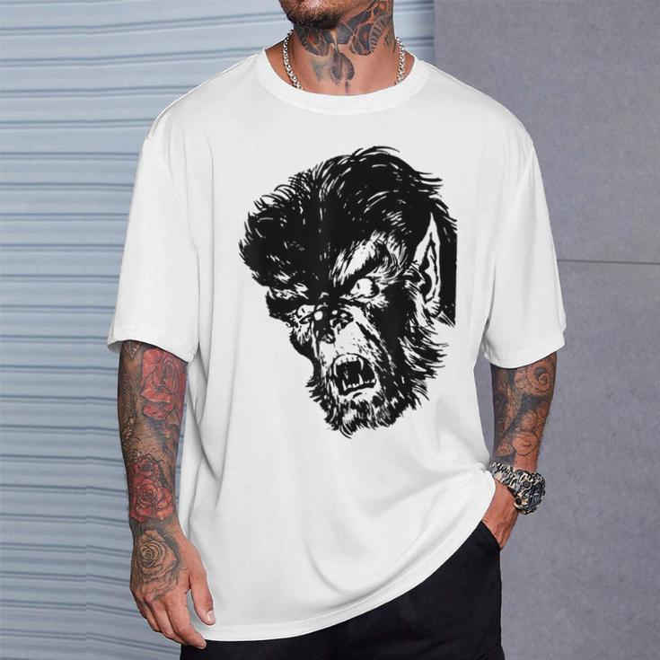 Classic Monster Horror Comic Book Horror Movie Werewolf T-Shirt Gifts for Him