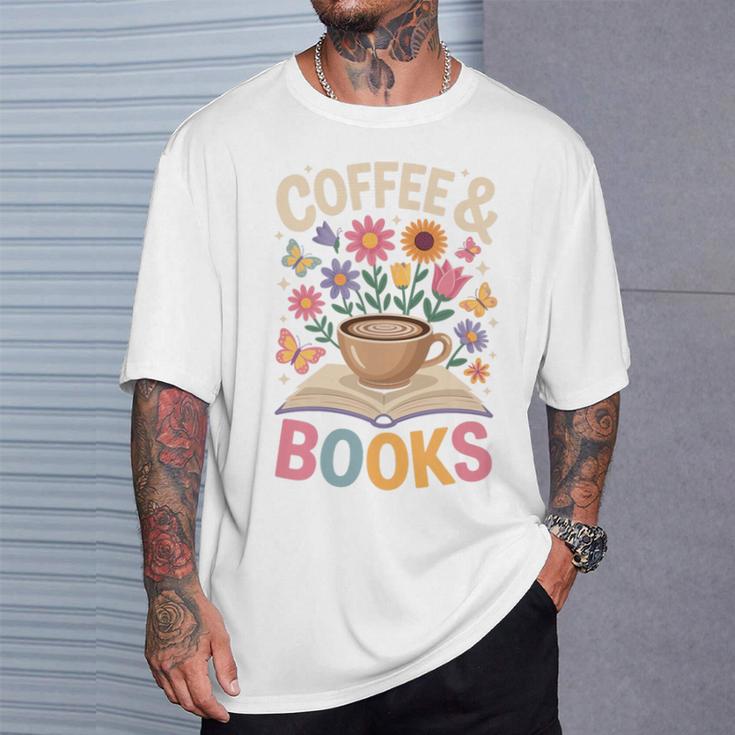 Coffee & Books Lover Wildflowers Boho Aesthetic Premium Tri-Blend T-Shirt Gifts for Him Coffee & Books Lover Wildflowers Boho Aesthetic Premium Tri-Blend T-Shirt Gifts for Him