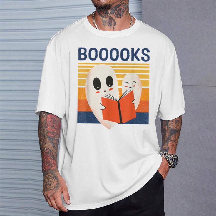 Cute Ghost Book Reading Halloween Teacher Puns Booooks Men Women Kids T-Shirt Gifts for Him Cute Ghost Book Reading Halloween Teacher Puns Booooks Men Women Kids T-Shirt Gifts for Him