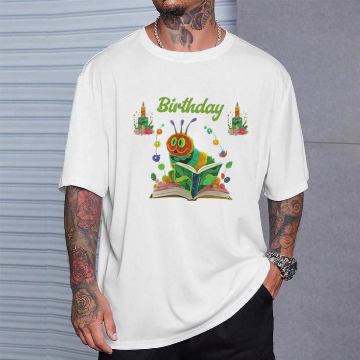 Dad Of Caterpillar Birthday Reading Books Lovers T-Shirt Gifts for Him Dad Of Caterpillar Birthday Reading Books Lovers T-Shirt Gifts for Him