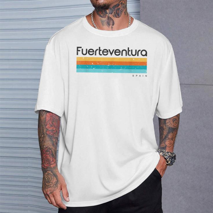 Rétrointage Des Îles Canaries Fuerteventura T-Shirt Cadeaux pour lui