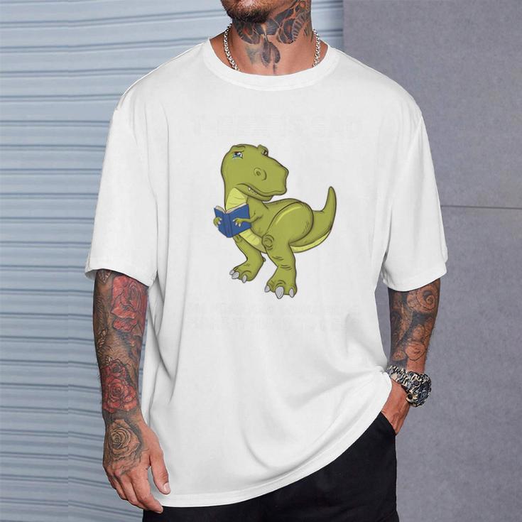 Dinosaur Book LoverRex Sad Arms Too Short To Reader Premium Tri-Blend T-Shirt Gifts for Him