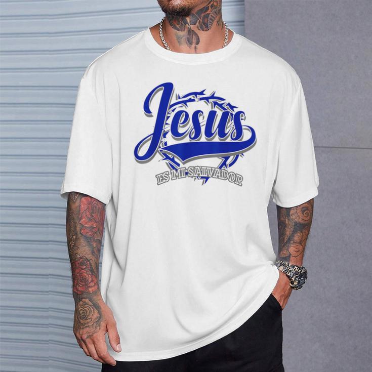 Diseño Religioso Cristiano Español Con Mensaje De Jesús Camiseta unisex Regalos para él