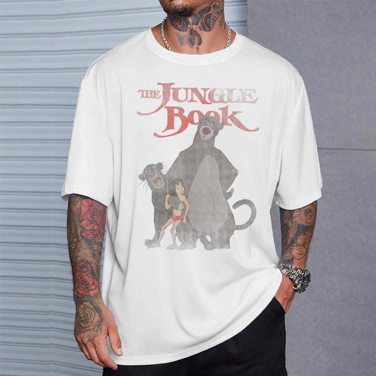 Disney The Jungle Book Group Distressed Poster T-Shirt Gifts for Him