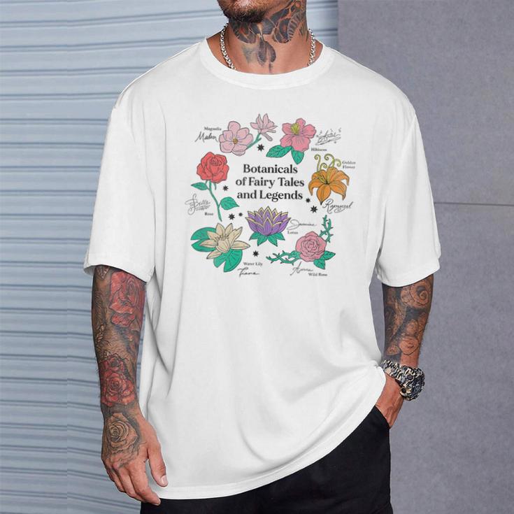 Disney Princess Botanicals Of Fairy Tales Floral Textbook T-Shirt Gifts for Him