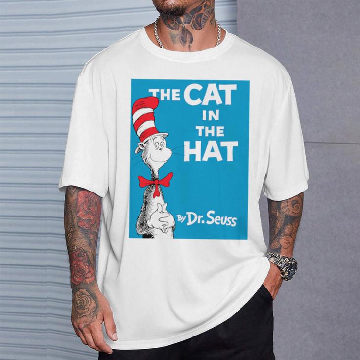 Dr Seuss The Cat In The Hat Book Cover Premium T-Shirt Gifts for Him