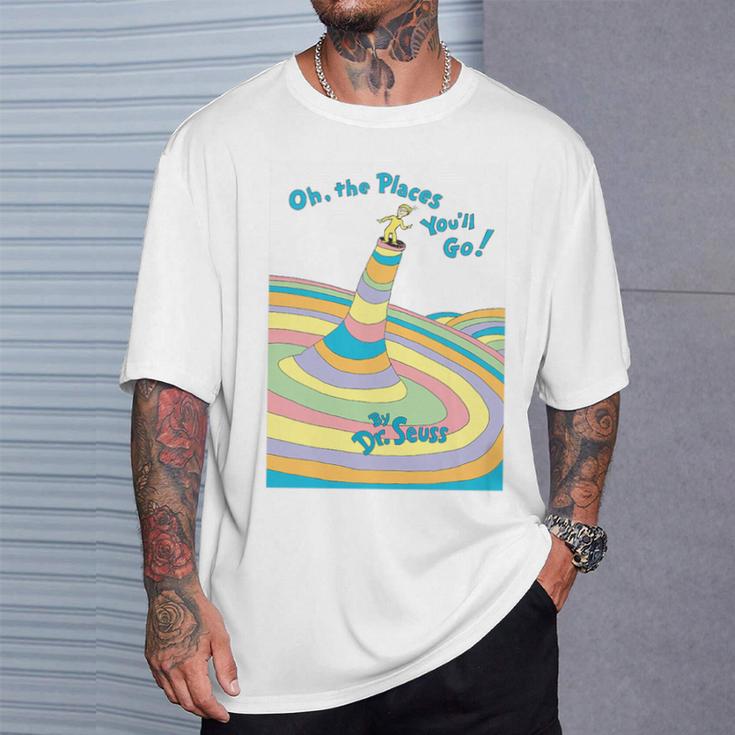 Dr Seuss Oh The Places You'Ll Go Book Cover Premium Tri-Blend T-Shirt Gifts for Him Dr Seuss Oh The Places You'Ll Go Book Cover Premium Tri-Blend T-Shirt Gifts for Him