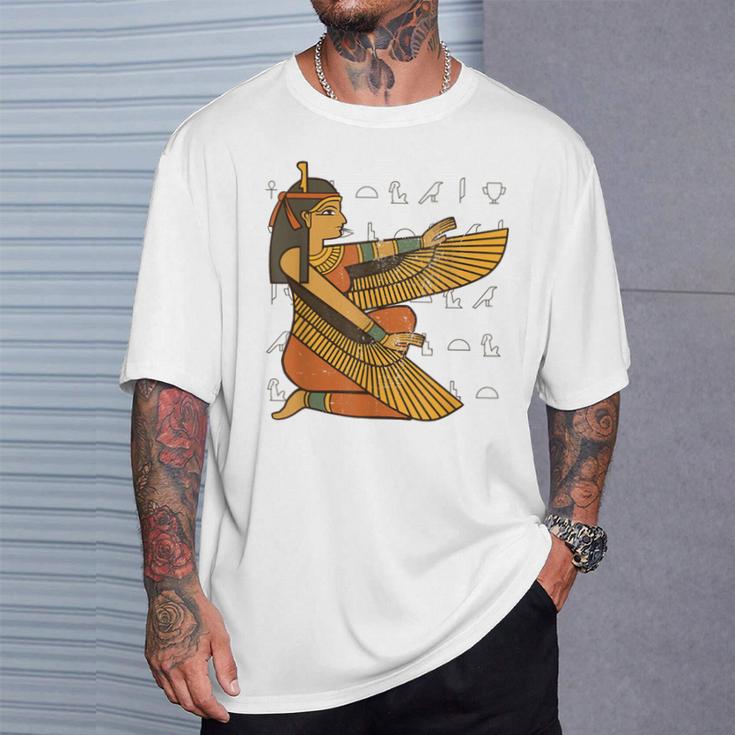Égypte Hiéroglyphe Déesse Isis De Laie Et De La Mort T-Shirt Cadeaux pour lui