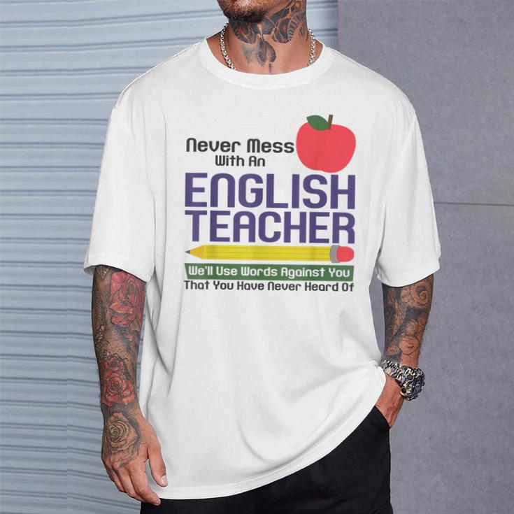 English Teacher Humor Reading Books Vocabulary Grammar T-Shirt Gifts for Him English Teacher Humor Reading Books Vocabulary Grammar T-Shirt Gifts for Him