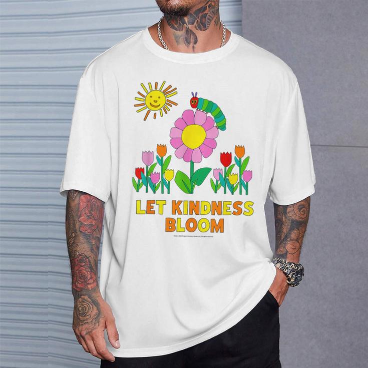 Eric Carle Let Kindness Bloom Flowers And Caterpillar Book T-Shirt Gifts for Him