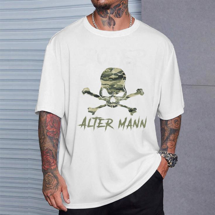 Evil Old Man 迷彩スカルバックプリント Tシャツ 彼への贈り物