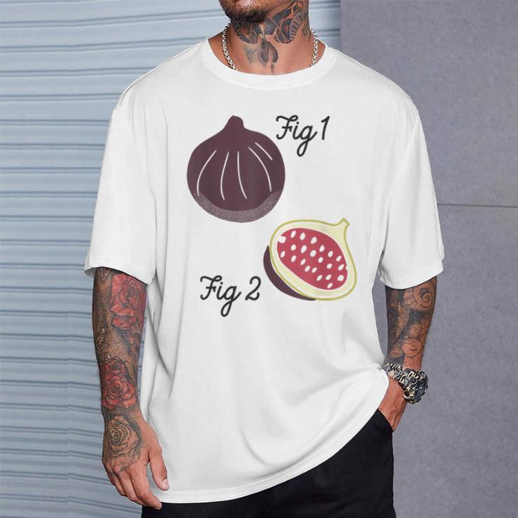 Fig 1 Figs Fruit Scientific Drawing Textbook Graphic T-Shirt Gifts for Him