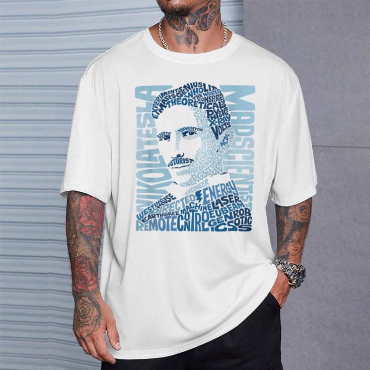 Glitschika s ニコラ・テスライラストtシャツ Tシャツ 彼への贈り物