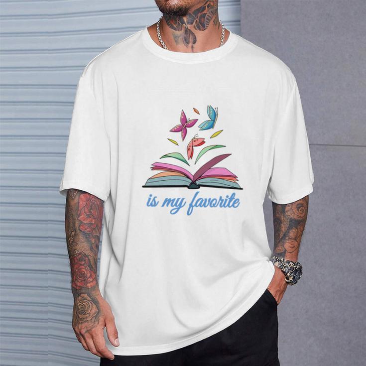 My Granddaughter Is My Favorite Author For Book Lovers T-Shirt Gifts for Him
