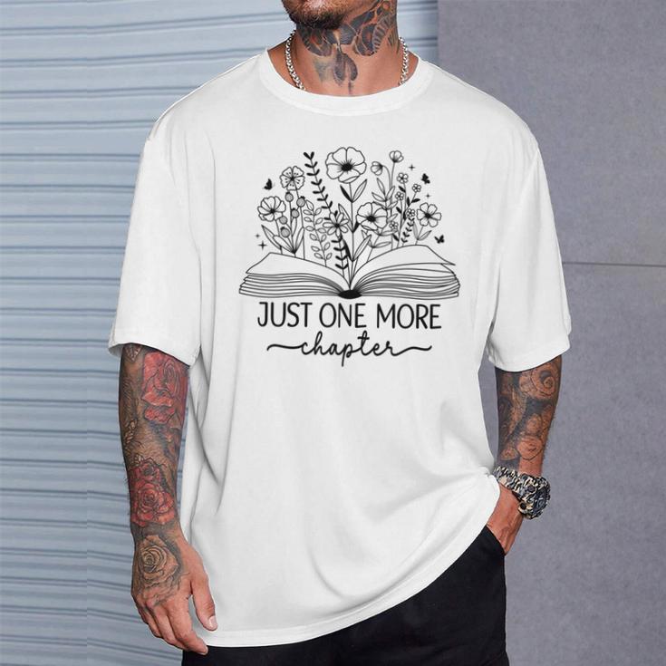 Grey Just One More Chapter Bookish Book Reading Grey T-Shirt Gifts for Him