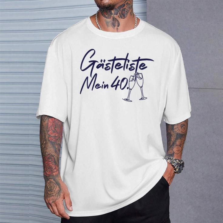 Guest Book 40th Birthday Guest List 40th Birthday Decoration T-Shirt Gifts for Him Guest Book 40th Birthday Guest List 40th Birthday Decoration T-Shirt Gifts for Him