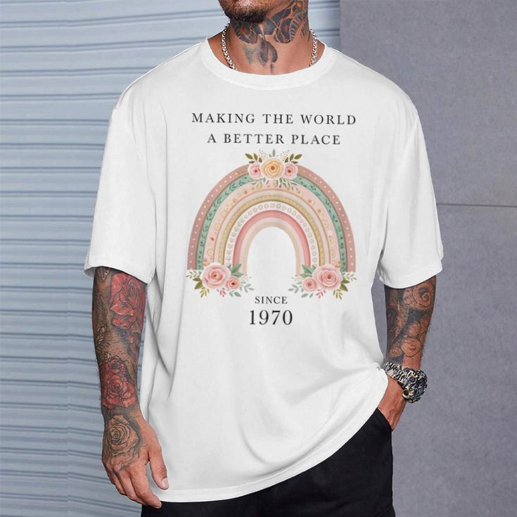 Hacer Del Mundo Un Lugar Mejor Desde 1970 Cumpleaños De Es Camiseta unisex Regalos para él
