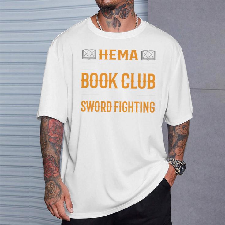 HEMA Book Club With Sword Fighting T-Shirt Gifts for Him
