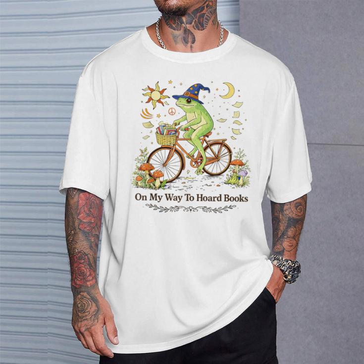 ON My Way To Hoard Books Cute Frog For Book Lovers T-Shirt Gifts for Him ON My Way To Hoard Books Cute Frog For Book Lovers T-Shirt Gifts for Him