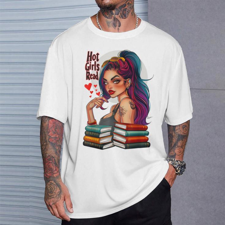 Hot Girls Read Books Spicy Dark Romance Reader Bookish Girl T-Shirt Gifts for Him Hot Girls Read Books Spicy Dark Romance Reader Bookish Girl T-Shirt Gifts for Him