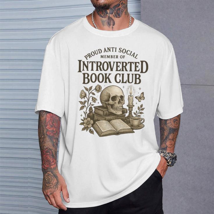 Introverted Book Club Member Anti Social Reader Premium Tri-Blend T-Shirt Gifts for Him